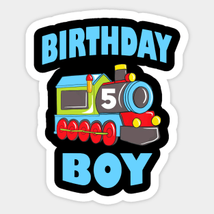 Kids Boys 5th Birthday Kids 5 Years Old Sticker